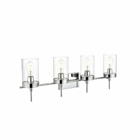 CLING 110 V E26 Four Light Vanity Wall Lamp, Chrome CL2956542